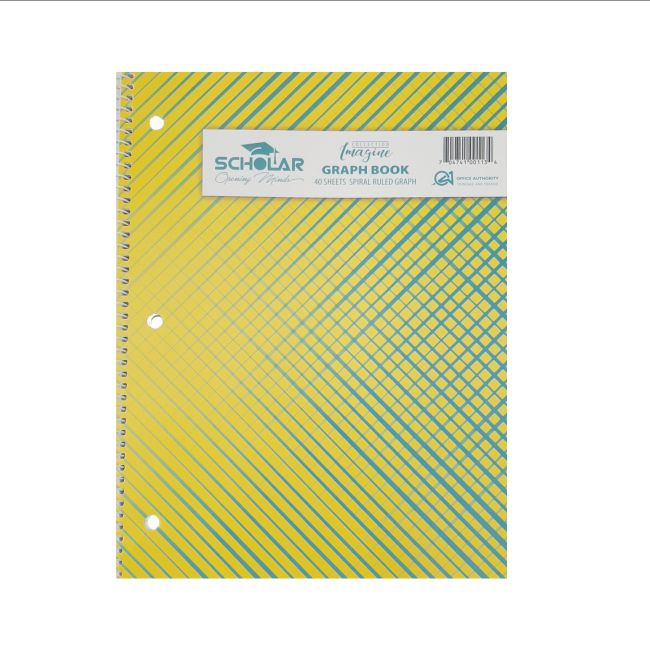 SCHOLAR 3 HOLE GRAPH BOOK 40SHT