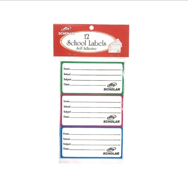 SCHOLAR 12'S SCHOOL LABEL