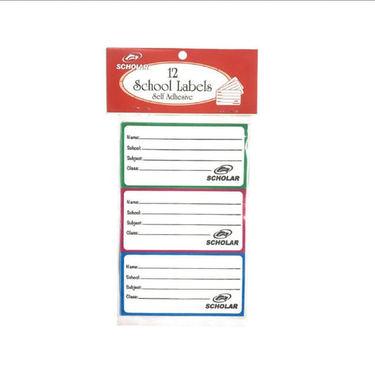 SCHOLAR 12'S SCHOOL LABEL