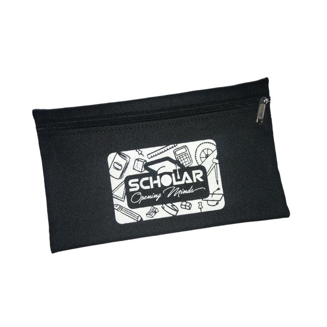 SCHOLAR ZIPPERED FABRIC PENCIL CASE