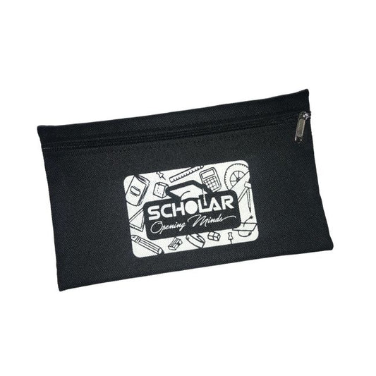 SCHOLAR ZIPPERED FABRIC PENCIL CASE