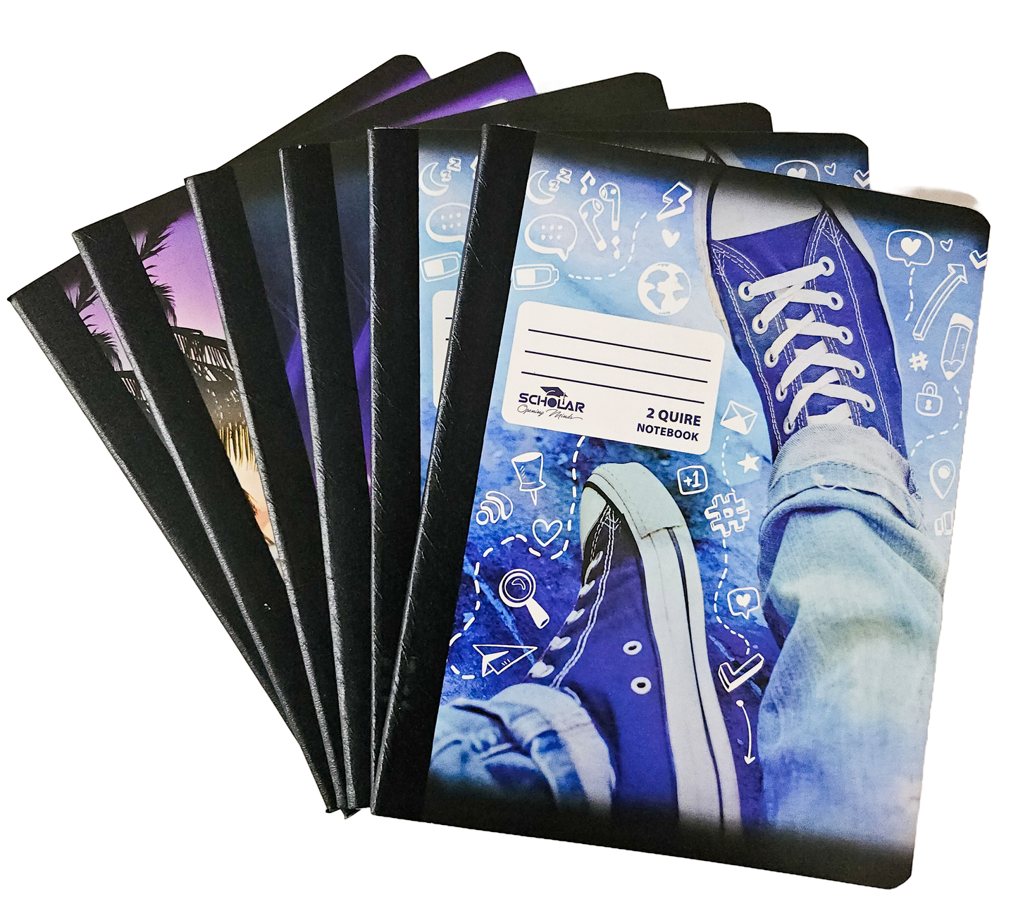 SCHOLAR 8X10 2 QUIRE DESIGNER SEWN NOTEBOOK